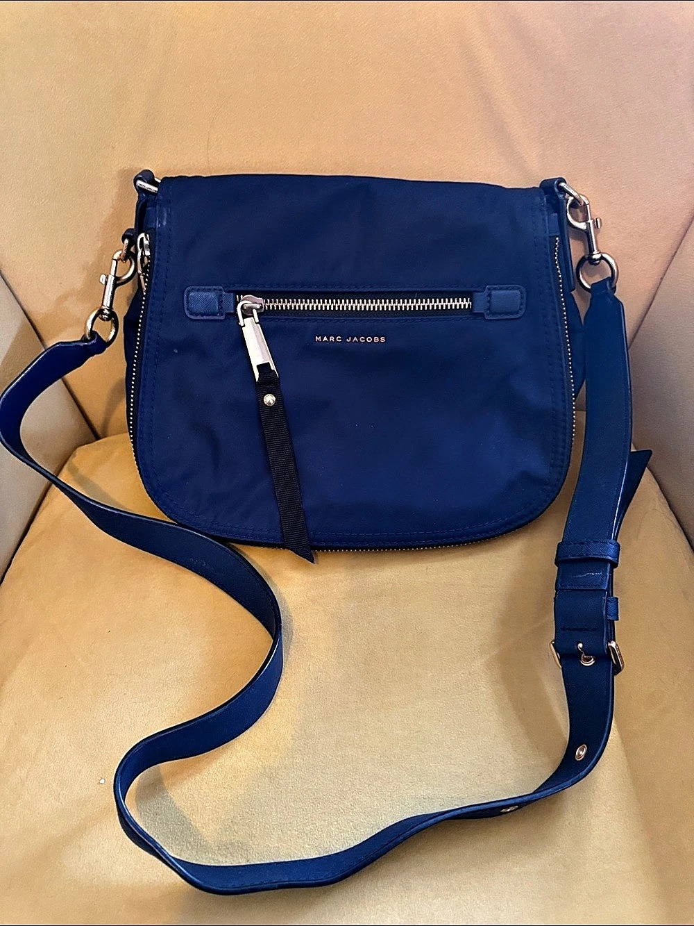 Marc Jacobs Preppy Nylon Natasha Crossbody Bag Blue Crossbody Bag